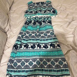 Women's/Junior's elephant print dress size S NWOT